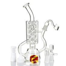 Reticulated Pipeline Perc Oil Rig Glass Smoking Water Pipe (ES-GB-418)